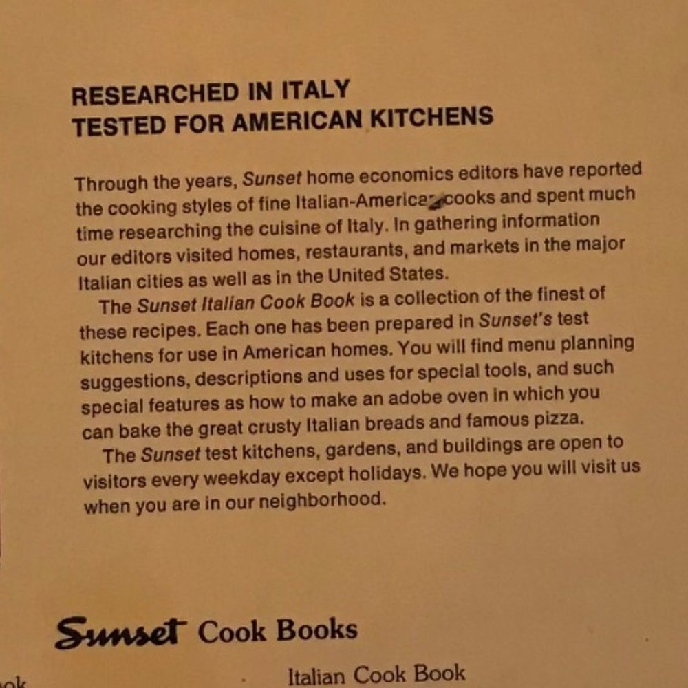 VINTAGE Sunset Italian Cook Book - Picture 5 of 5